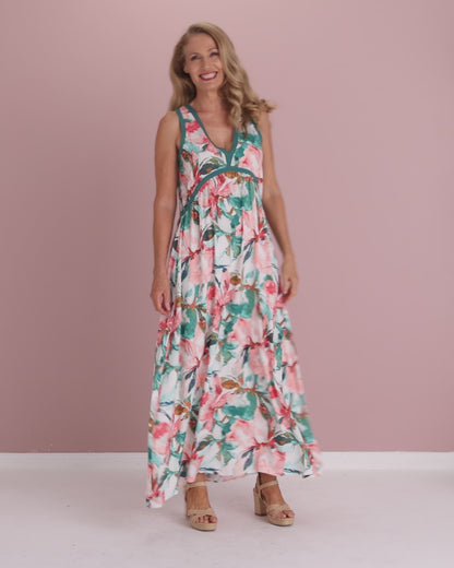 Alegria Splice Maxi Dress - Estate