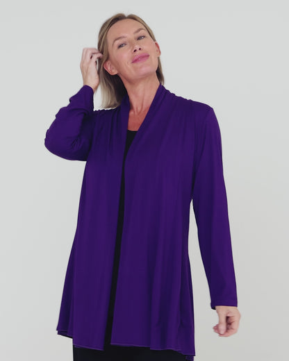 Oaklands Bamboo Jacket - Eggplant