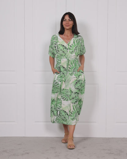 Sterling Dress - Emerald Palms