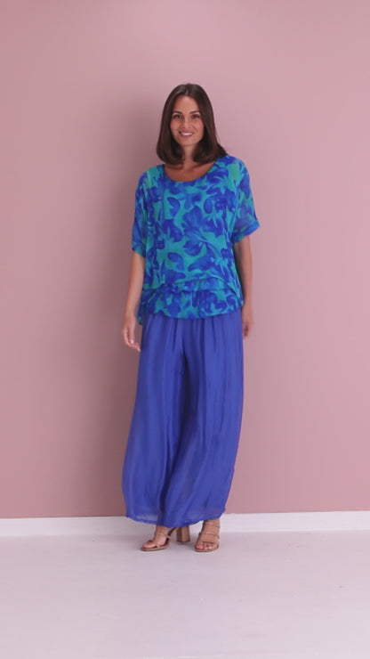 Lisette Silk Top - Oceanic