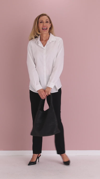 The Tulio Cotton & Linen Shirt - White