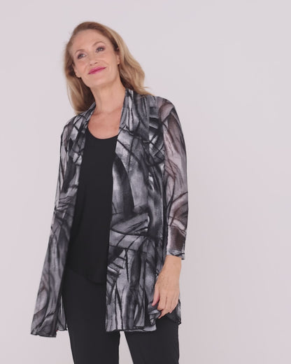 Naomi Mesh Jacket – Silver Shadow