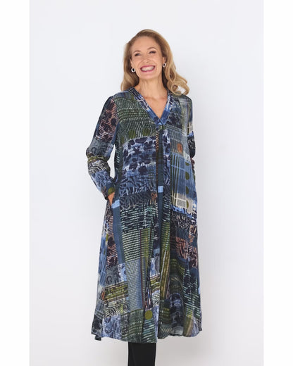 Isfahan Dress - Muted Patchwork