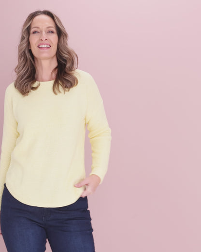 Brenda Waffle Knit - Buttercup Yellow