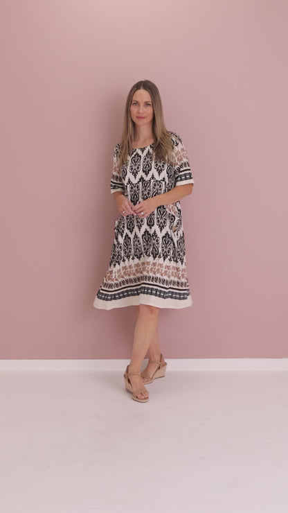 Siena Border Dress – Fluer de Lis