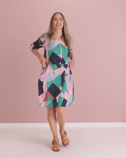 Eva Dress - Rose Quartz Emerald