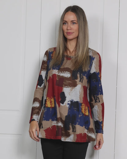 Georgia Long Sleeve Top - Autumn Canvas