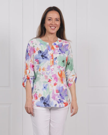 Parnell Blouse - Watercolour Floral