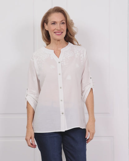 Jessie Cotton Blouse - White
