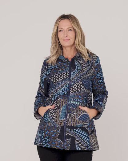 Hastings Fleece Lined Jacket - Lapis Lazuli