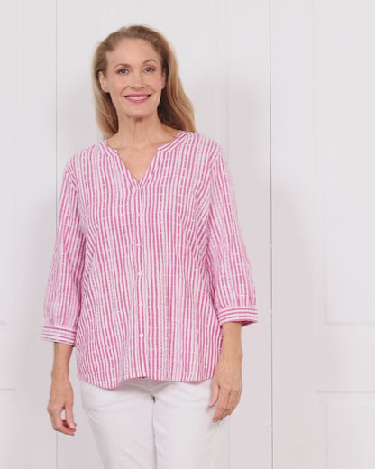 Amelia Shirt - Pink Stripe