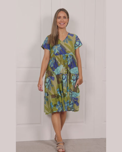 Thalia Dress - Tropical Flowers