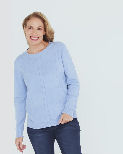 Preston Knit Jumper - Blue