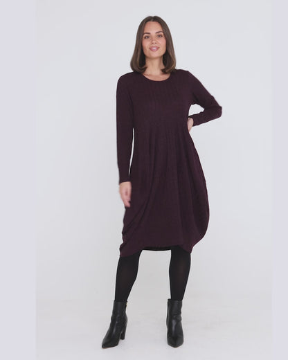 Core Bounce Dress - Aubergine