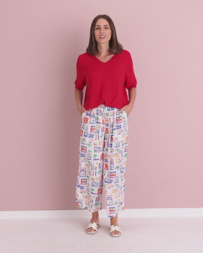 Aiko Lightweight Pants - Coastal Postcard