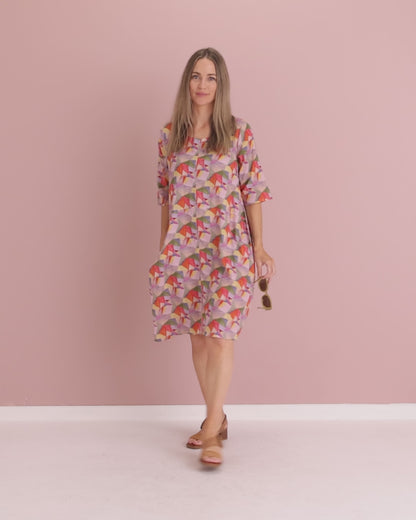 Eva Cotton Dress - Fruit Salad Geo