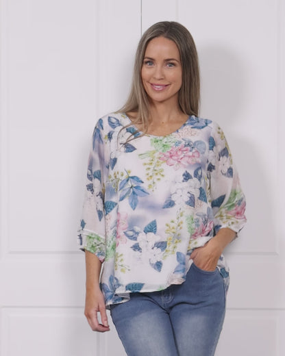 Lebrina Top - Indigo Garden