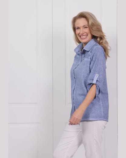 Azul Shirt - Washed Blue