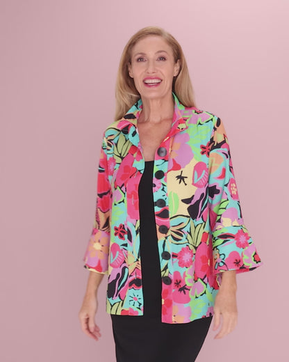 Summer Brights 3/4 Shirt - Pink
