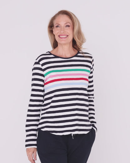 Harmony Tee - Rainbow Stripe