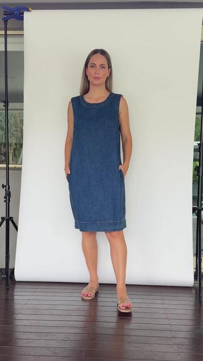 Sonny Denim Dress - Dark Blue