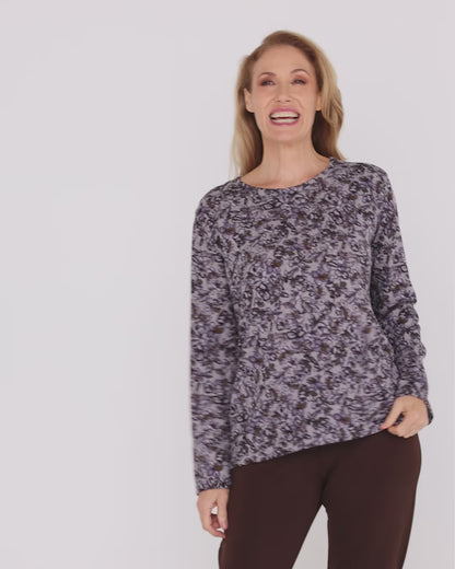 Hallie Long Sleeve Top - Evening Bloom