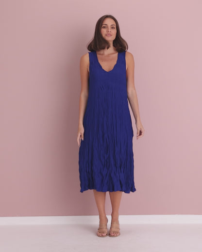 Stella Sleeveless Dress - Electric