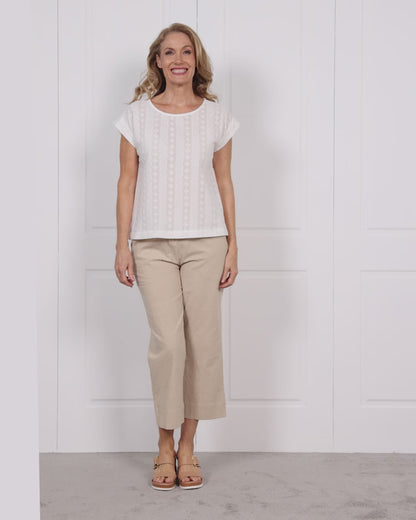 Mornington Cotton Pants - Natural