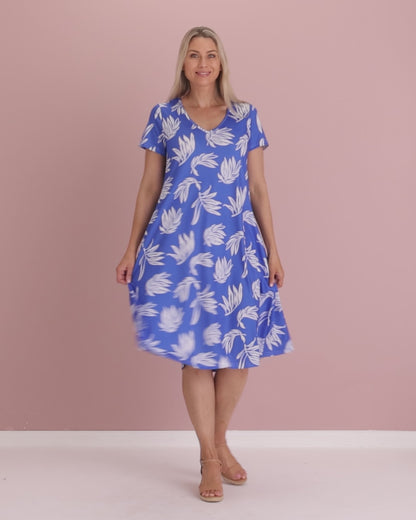 Christobel Dress - Ocean Palm