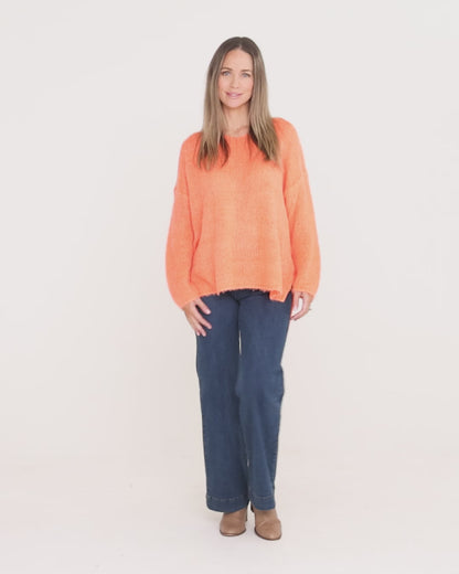 Lyon Relaxed Jumper - Orange