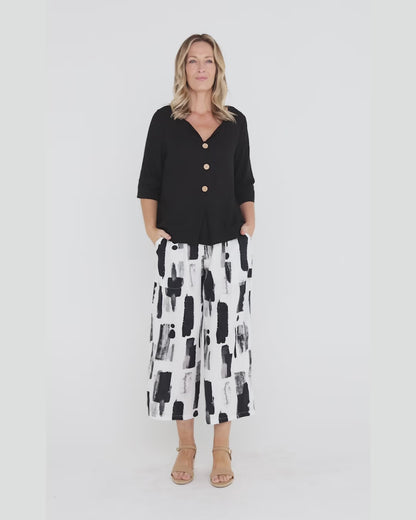 Aiko Linen Pants - Ink Wash