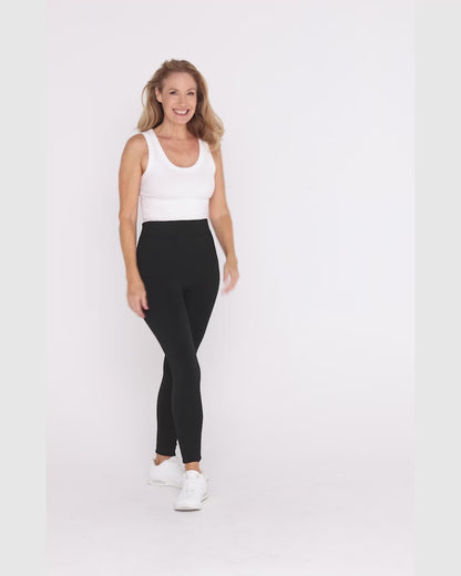 Delicious Fur Lined Leggings - Black