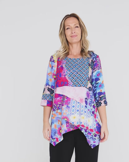 Esther Top - Garden Mosaic