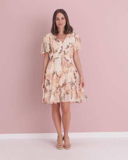 Mila Petite Dress - Antique Roses