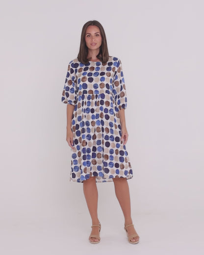 Priyanka Dress - Earth & Sea Spot