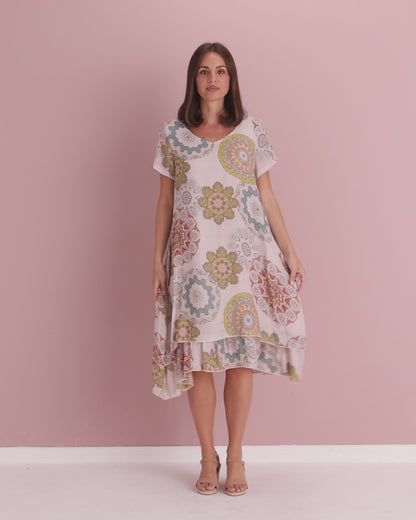 Mojave Dress - Desert Sand Blooms
