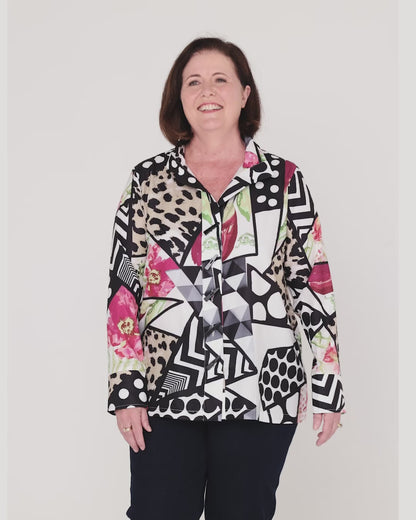 Adeline Shirt - Abstract Multi