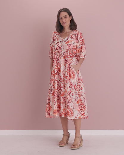 Sabina Dress - Sunset Floral