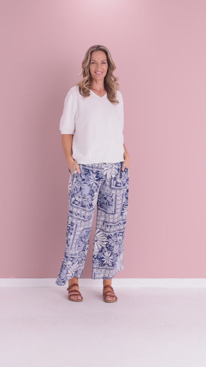 Saskia Pants - Seaside Floral