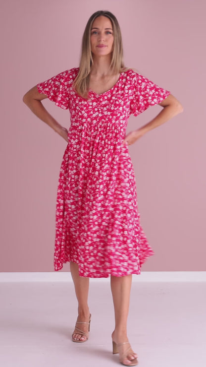 Brighton Dress - Pink Floral