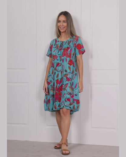 Colette Dress - Tropical Sea