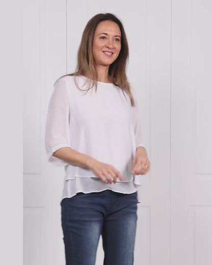 Leo Layered Top - White