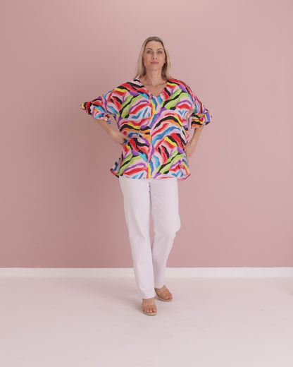 Farren Top - Rainbow Animal