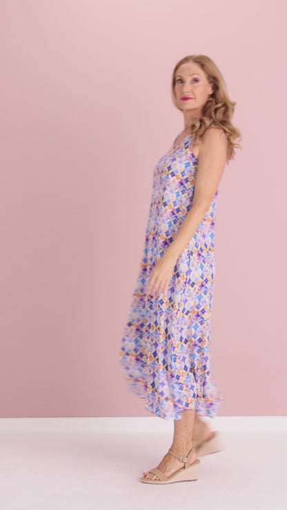 Sienna Sleeveless Midi Dress - Marrakesh