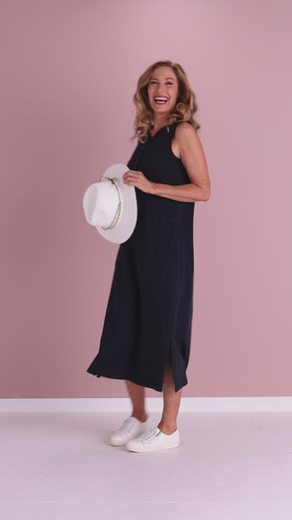 Elysian Dress - Navy