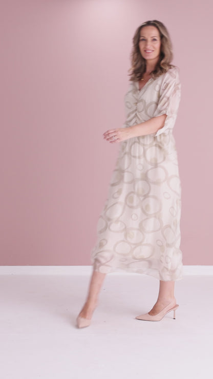 Dianne Silk Dress - Champagne Panna