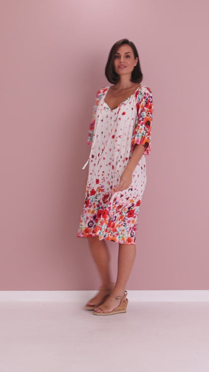 Kumasi Dress - White Floral