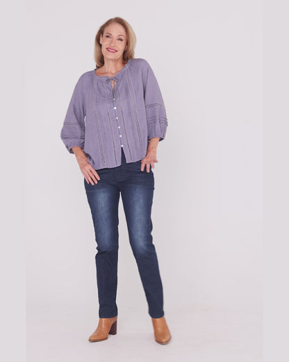 Woodford Blouse - Dusty Lavender