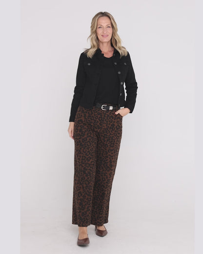 Lizzie Wide Leg Jeans - Animal