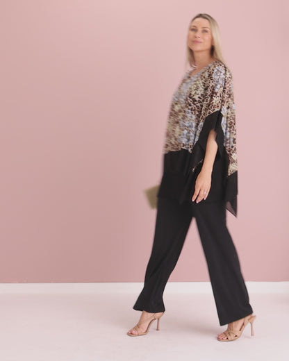 Avery Chiffon Kimono Top - Animal